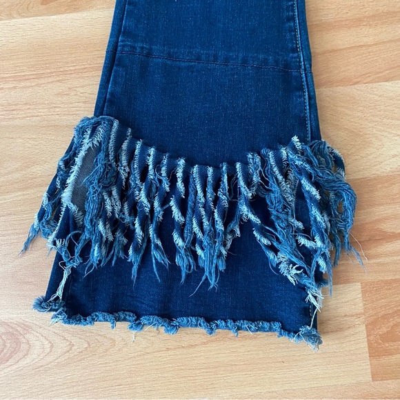Luxe Moda Fringe Boho Chic Jeans - Picture 6 of 12